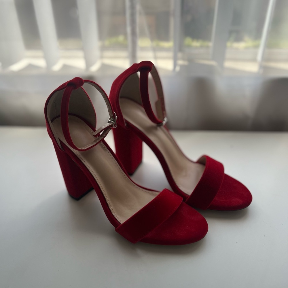 Elegant Red Women's Heels